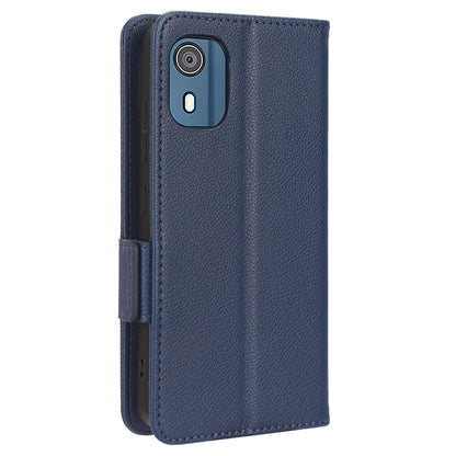 Wallet PU Leather Phone Case for Nokia C02 , Litchi Texture Stand Phone Cover