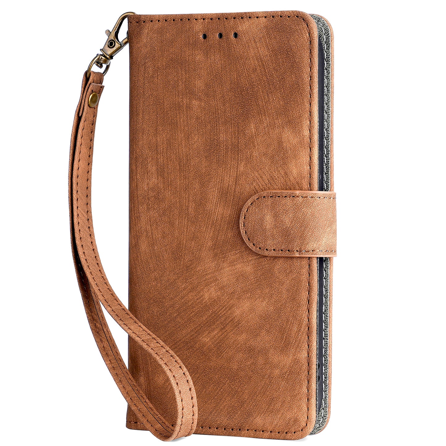 For Nokia C02 Anti-Scratch PU Leather Cover Stand Phone Case RFID Blocking Wallet with Strap