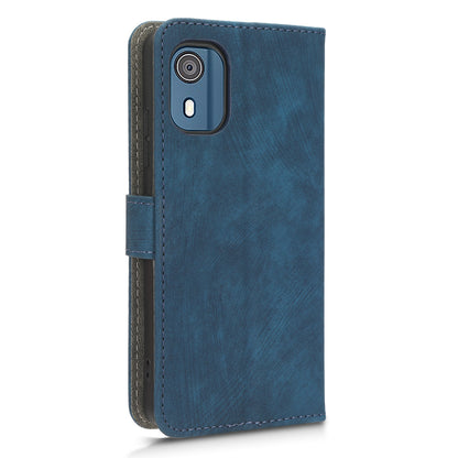 For Nokia C02 Anti-Scratch PU Leather Cover Stand Phone Case RFID Blocking Wallet with Strap