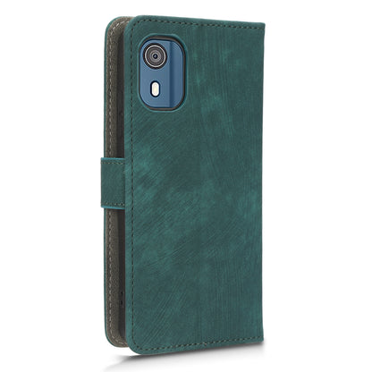 For Nokia C02 Anti-Scratch PU Leather Cover Stand Phone Case RFID Blocking Wallet with Strap