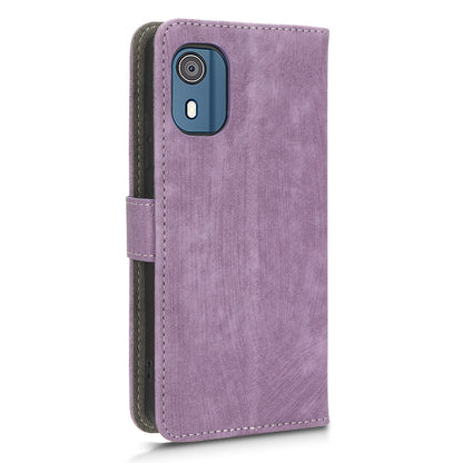 For Nokia C02 Anti-Scratch PU Leather Cover Stand Phone Case RFID Blocking Wallet with Strap