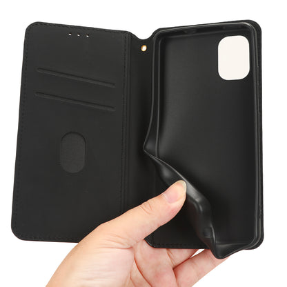 For Nokia C02 Phone Stand Shell Case Wallet PU Leather Rhombus Imprinted Anti-drop Phone Cover