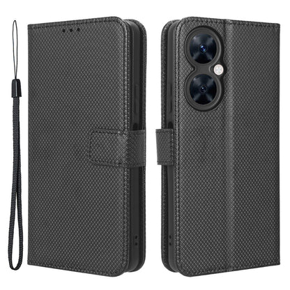 For Huawei Maimang 20 / Nova 11i / Enjoy 60 Pro PU Leather Wallet Case Diamond Texture Phone Stand Cover