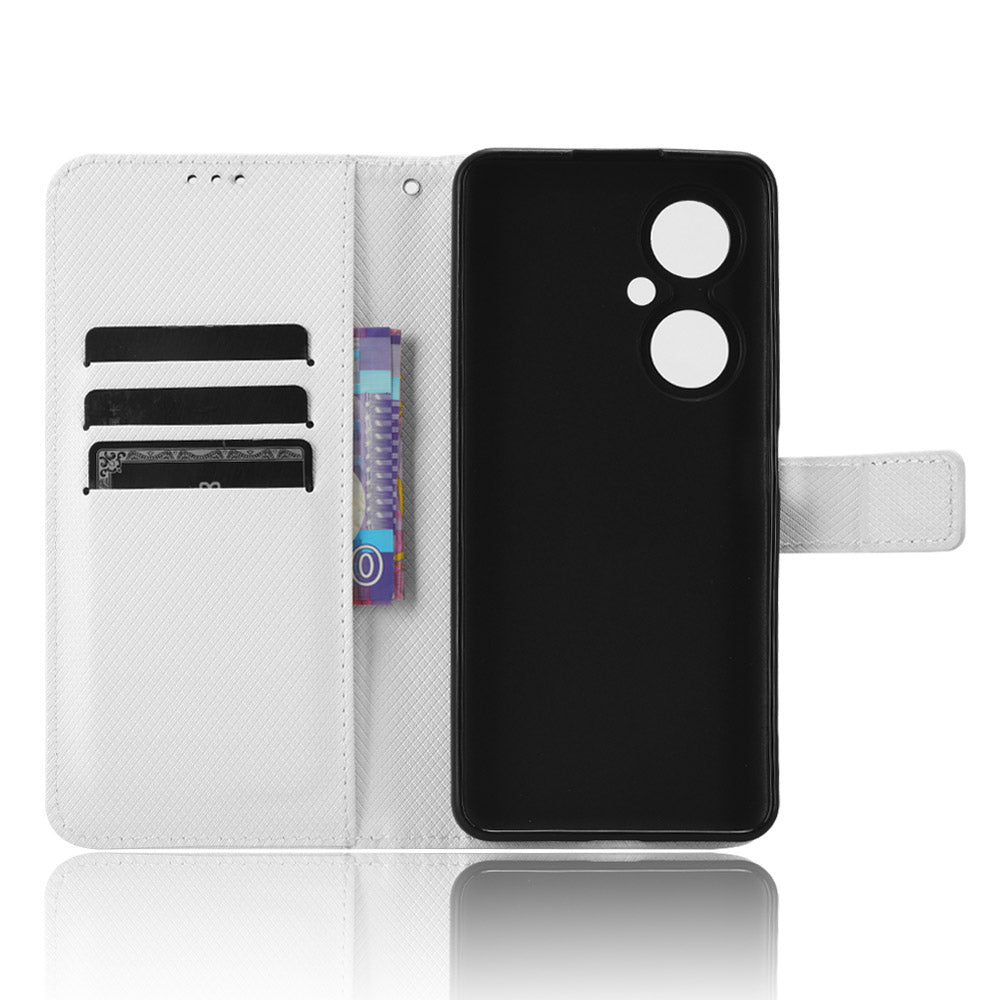 For Huawei Maimang 20 / Nova 11i / Enjoy 60 Pro PU Leather Wallet Case Diamond Texture Phone Stand Cover