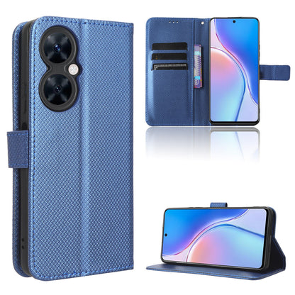 For Huawei Maimang 20 / Nova 11i / Enjoy 60 Pro PU Leather Wallet Case Diamond Texture Phone Stand Cover