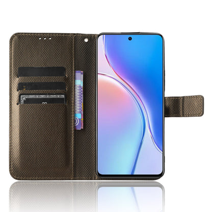 For Huawei Maimang 20 / Nova 11i / Enjoy 60 Pro PU Leather Wallet Case Diamond Texture Phone Stand Cover