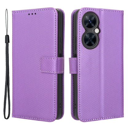 For Huawei Maimang 20 / Nova 11i / Enjoy 60 Pro PU Leather Wallet Case Diamond Texture Phone Stand Cover