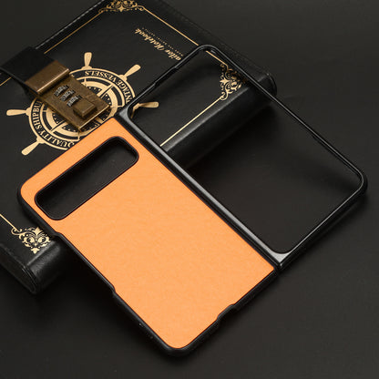 For Google Pixel Fold Drop-proof PU Leather Coated PC Phone Case Smartphone Cover
