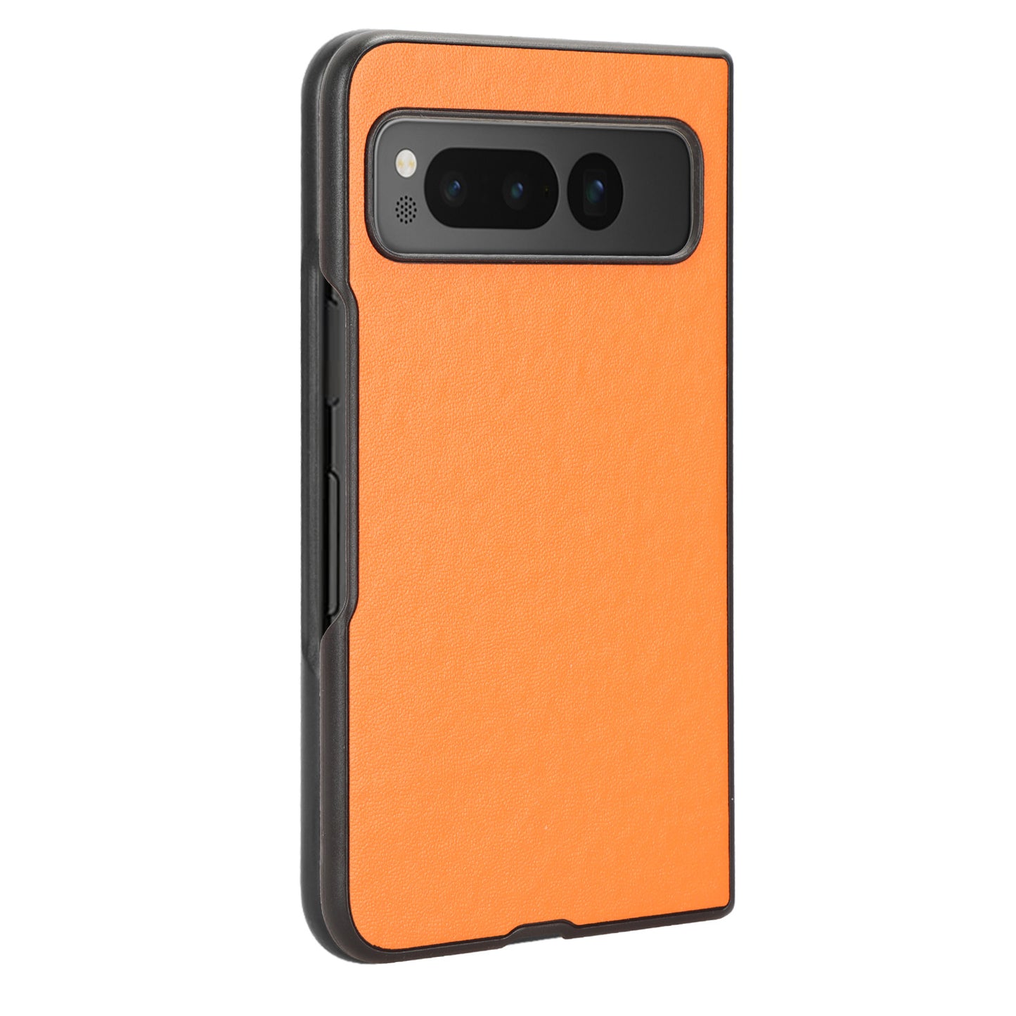 For Google Pixel Fold Drop-proof PU Leather Coated PC Phone Case Smartphone Cover