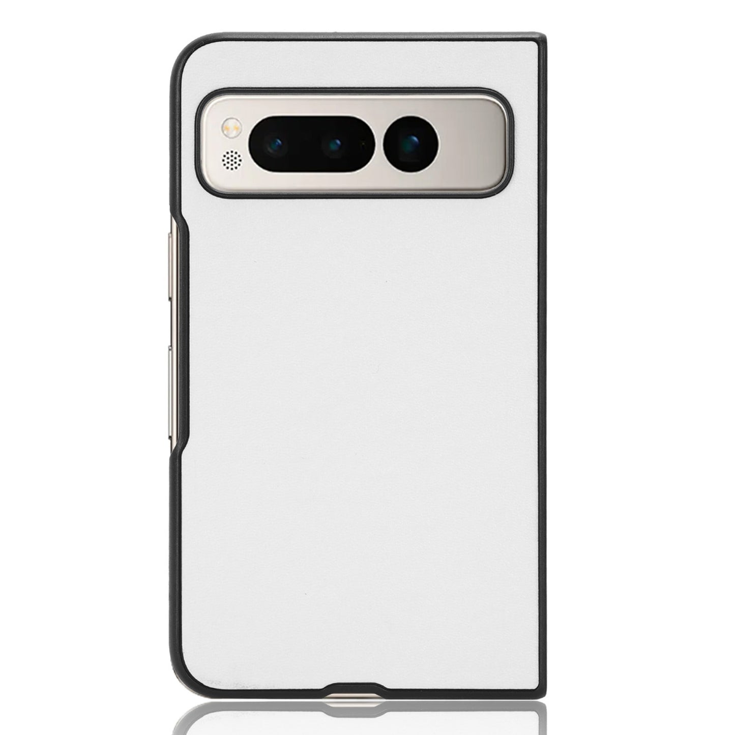 For Google Pixel Fold Drop-proof PU Leather Coated PC Phone Case Smartphone Cover