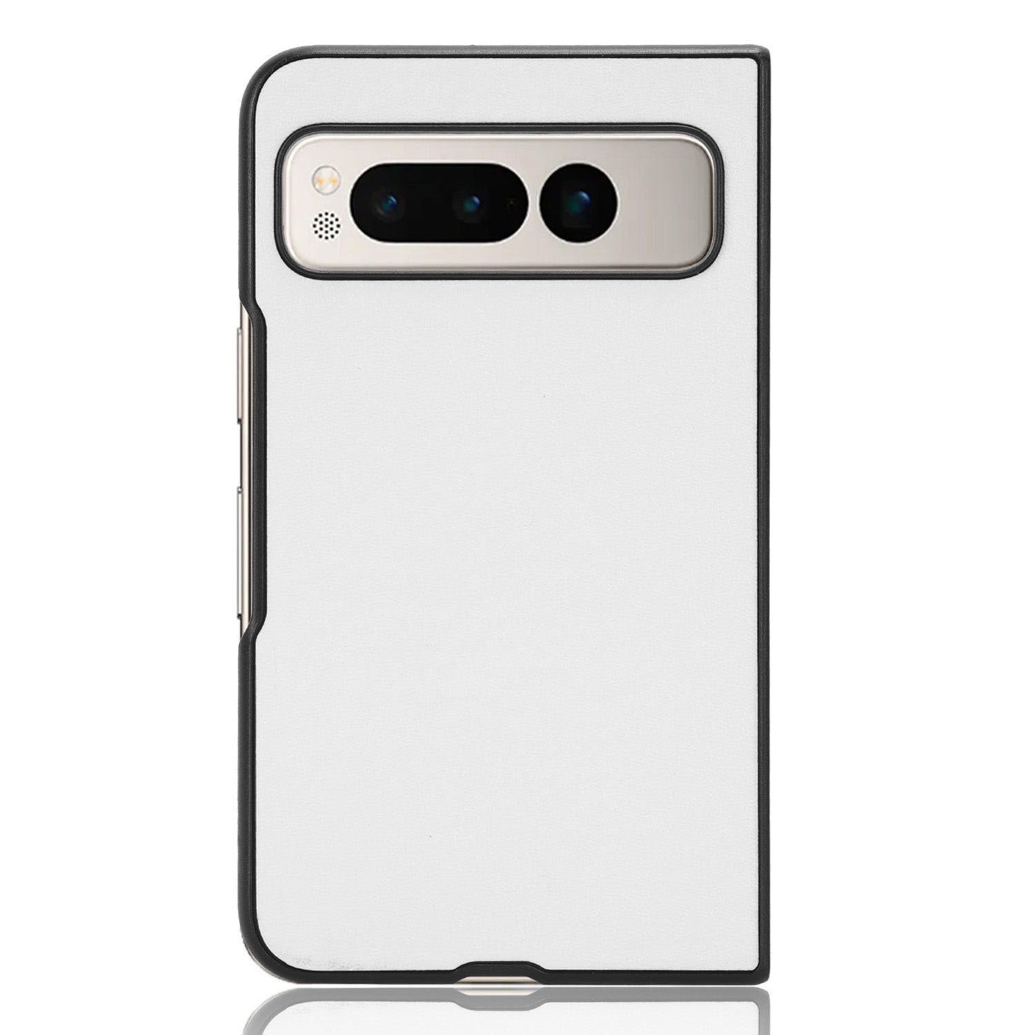 For Google Pixel Fold Drop-proof PU Leather Coated PC Phone Case Smartphone Cover