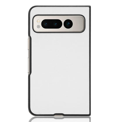 For Google Pixel Fold Drop-proof PU Leather Coated PC Phone Case Smartphone Cover