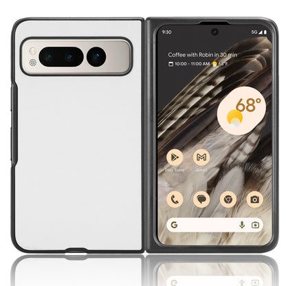 For Google Pixel Fold Drop-proof PU Leather Coated PC Phone Case Smartphone Cover