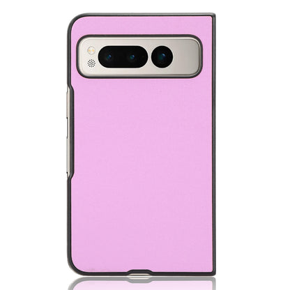 For Google Pixel Fold Drop-proof PU Leather Coated PC Phone Case Smartphone Cover