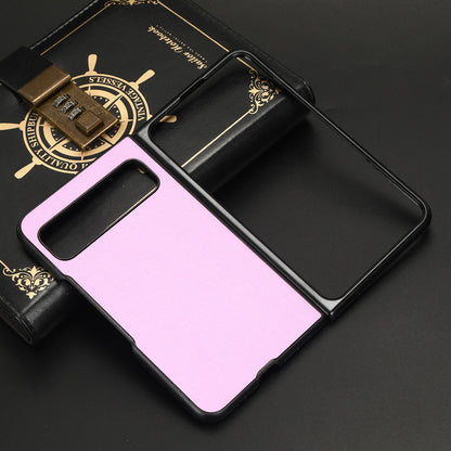 For Google Pixel Fold Drop-proof PU Leather Coated PC Phone Case Smartphone Cover