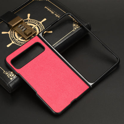 For Google Pixel Fold Drop-proof PU Leather Coated PC Phone Case Smartphone Cover