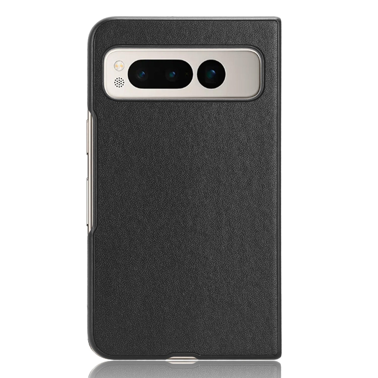 For Google Pixel Fold Drop-proof PU Leather Coated PC Phone Case Smartphone Cover