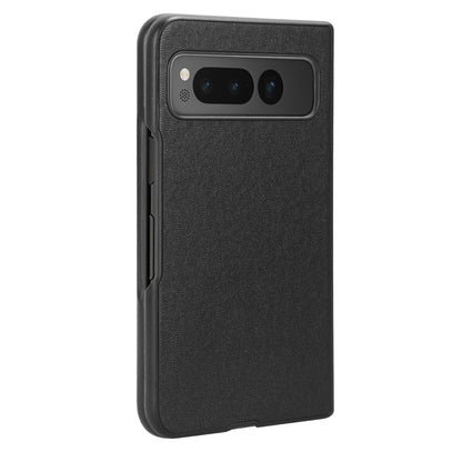 For Google Pixel Fold Drop-proof PU Leather Coated PC Phone Case Smartphone Cover