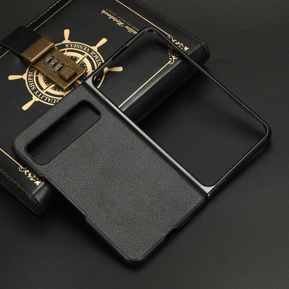 PU Leather Coated PC Case for Google Pixel Fold Litchi Texture Folding Phone Protective Cover