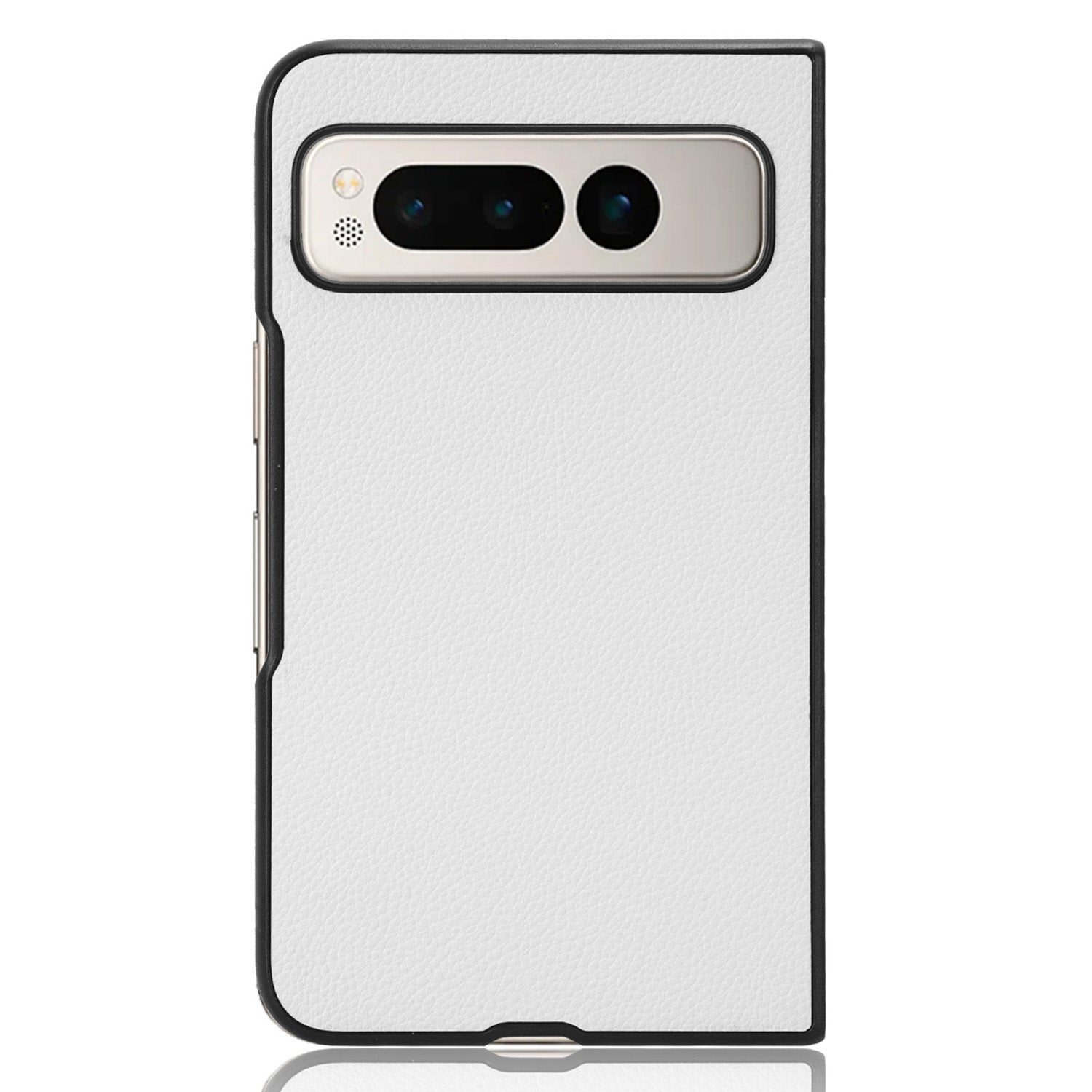 PU Leather Coated PC Case for Google Pixel Fold Litchi Texture Folding Phone Protective Cover