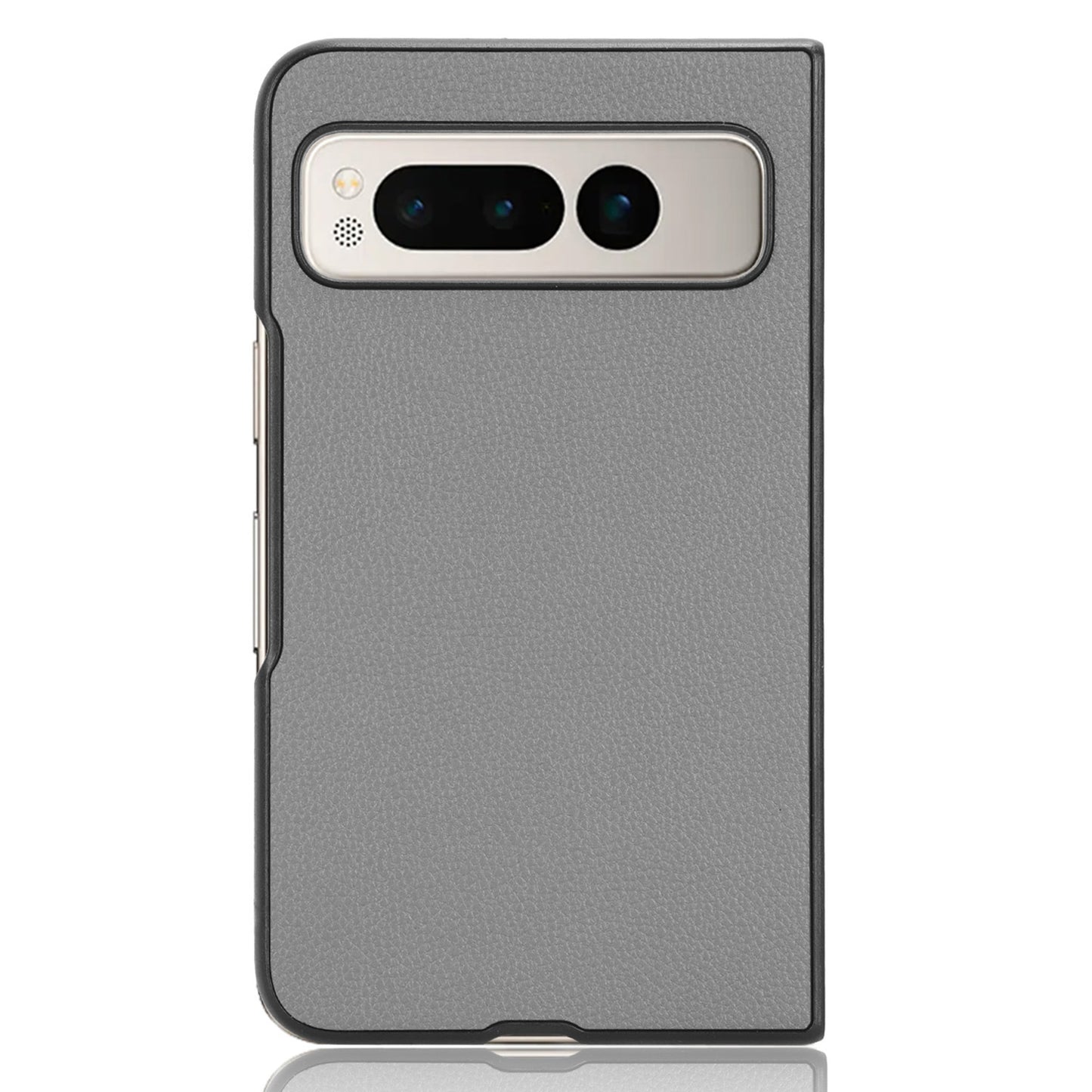 PU Leather Coated PC Case for Google Pixel Fold Litchi Texture Folding Phone Protective Cover