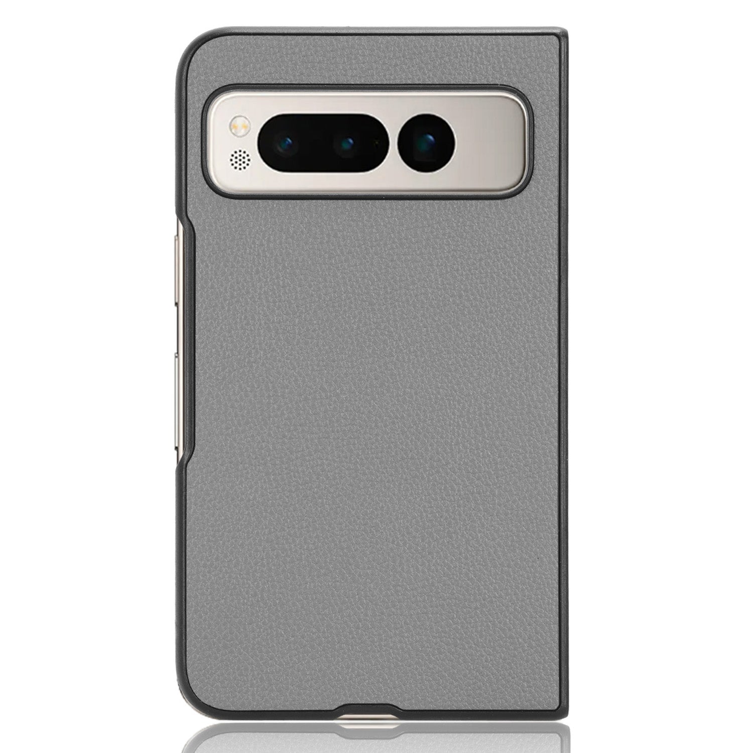 PU Leather Coated PC Case for Google Pixel Fold Litchi Texture Folding Phone Protective Cover