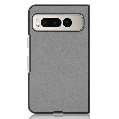 PU Leather Coated PC Case for Google Pixel Fold Litchi Texture Folding Phone Protective Cover