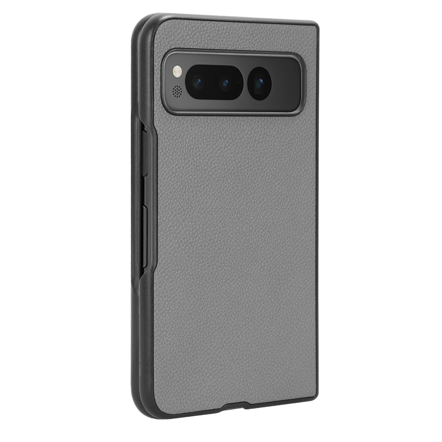 PU Leather Coated PC Case for Google Pixel Fold Litchi Texture Folding Phone Protective Cover