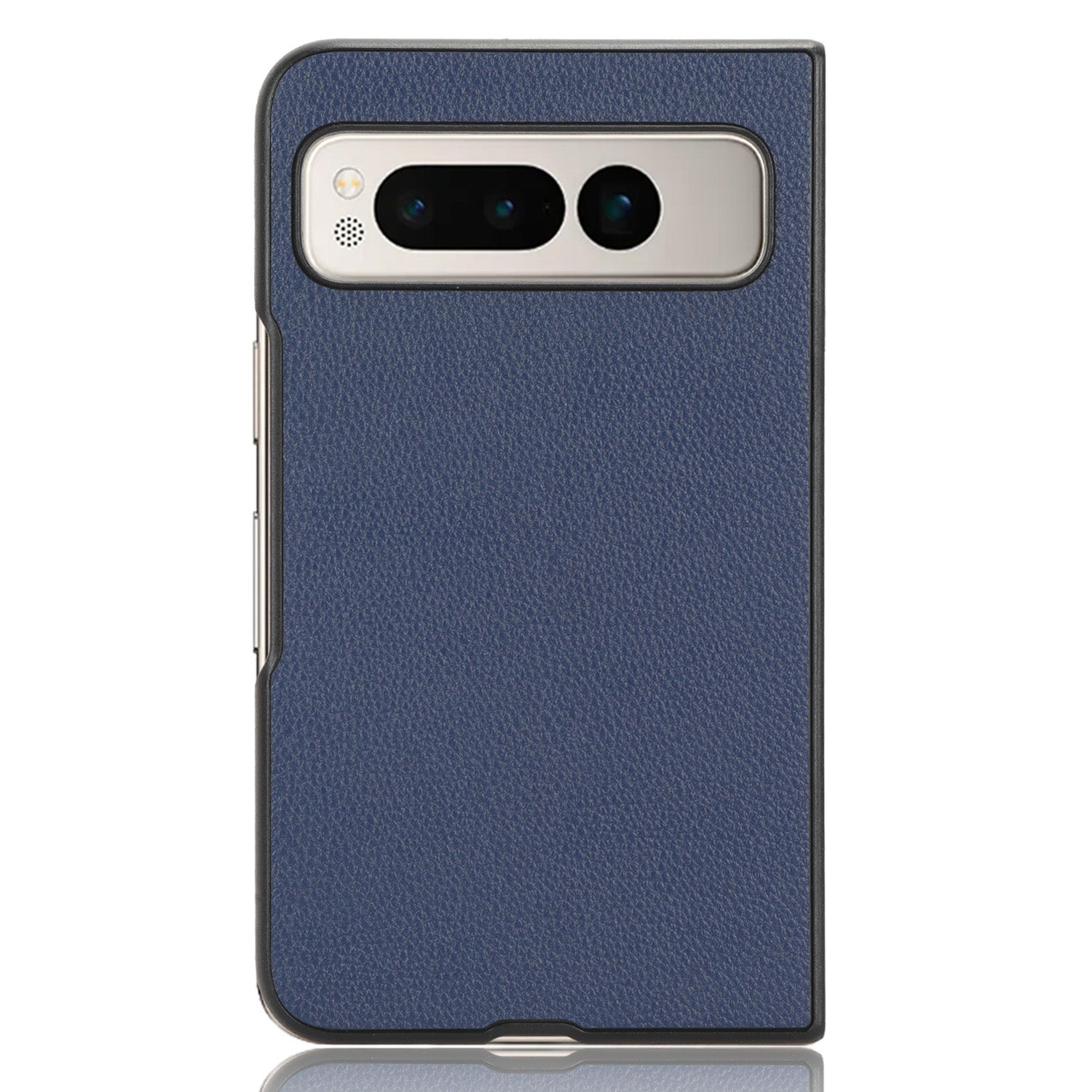PU Leather Coated PC Case for Google Pixel Fold Litchi Texture Folding Phone Protective Cover