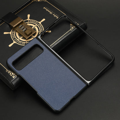 PU Leather Coated PC Case for Google Pixel Fold Litchi Texture Folding Phone Protective Cover