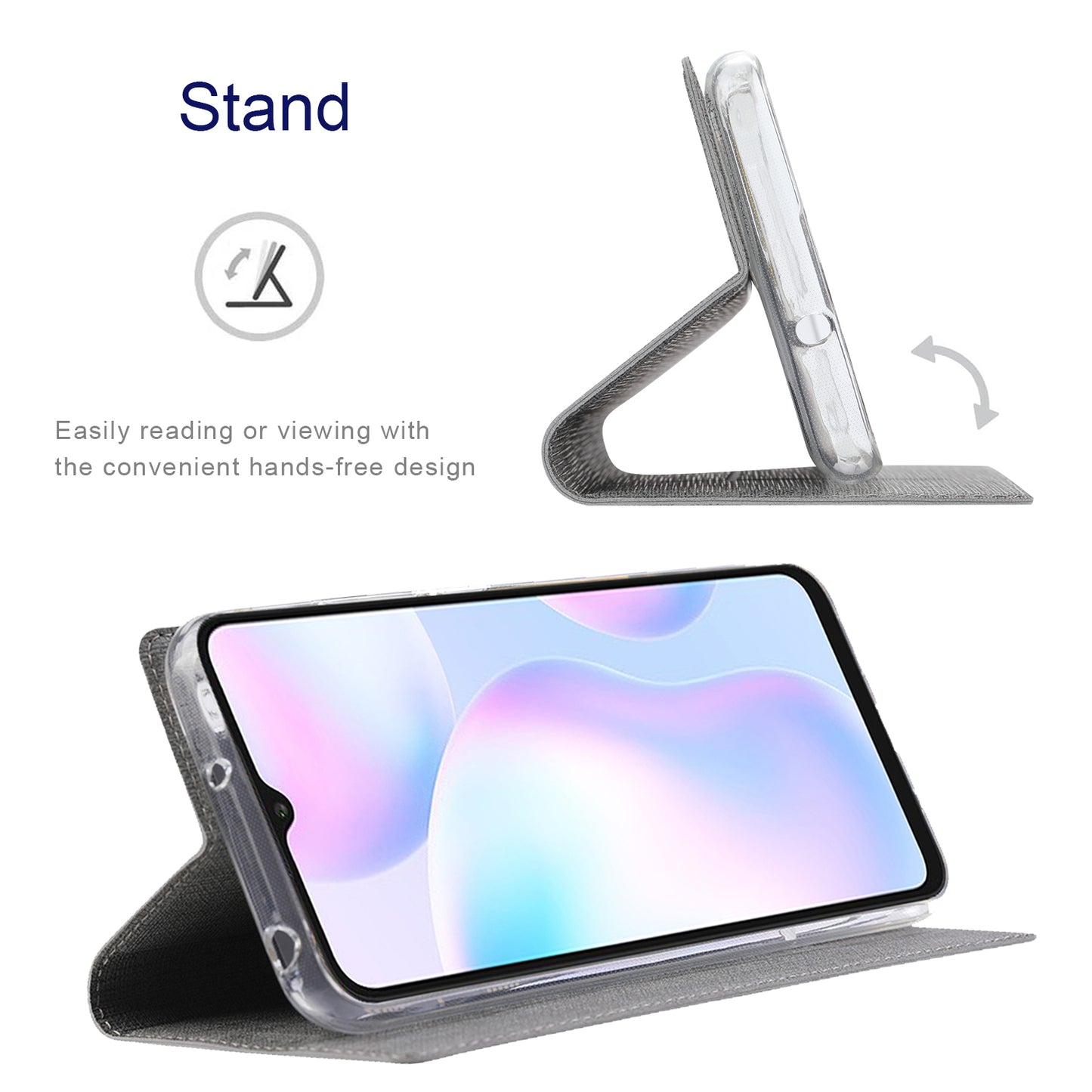 VILI DMX Series Phone Stand Cover for Xiaomi 13 Ultra , PU Leather Anti-Scratch Card Slots Phone Case