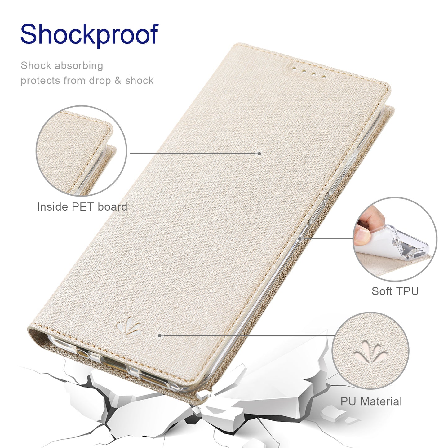 VILI DMX Series Phone Stand Cover for Xiaomi 13 Ultra , PU Leather Anti-Scratch Card Slots Phone Case