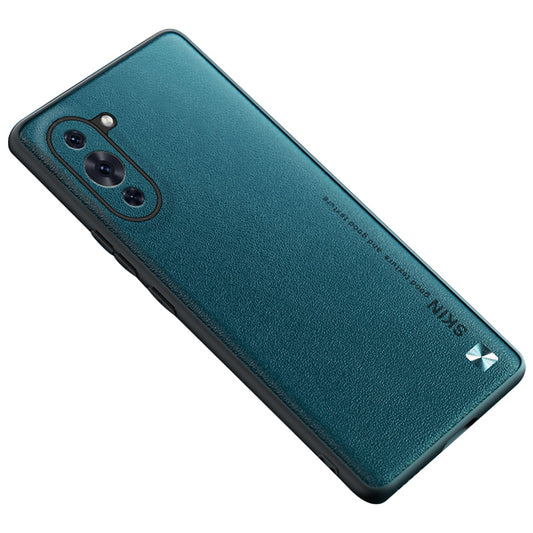 For Huawei nova 10 4G Lightweight PU Leather Coated PC+TPU Phone Case Metal Decor Shell