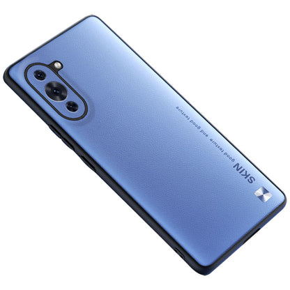 For Huawei nova 10 4G Lightweight PU Leather Coated PC+TPU Phone Case Metal Decor Shell
