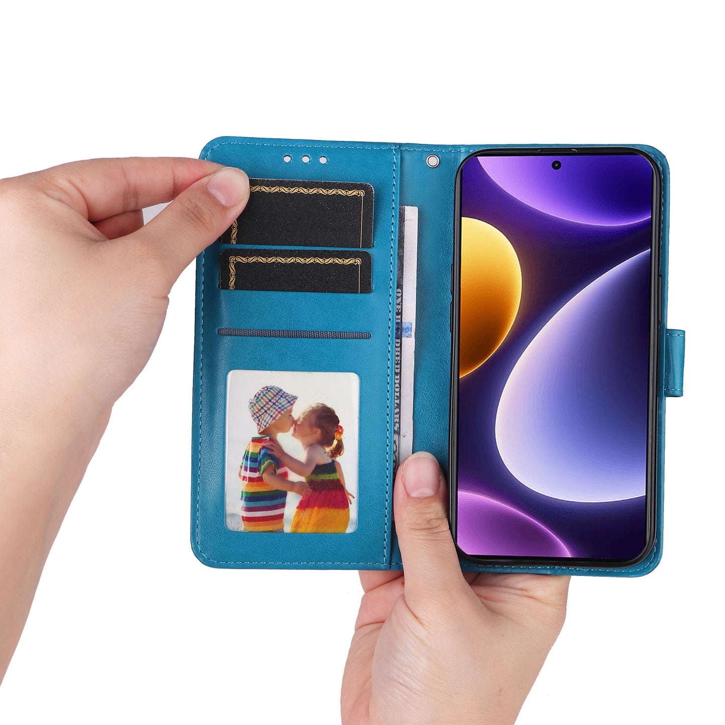 For Xiaomi Redmi Note 12 Turbo / Poco F5 5G Phone Case PU Leather Wallet Imprinted Sunflower Phone Stand Cover