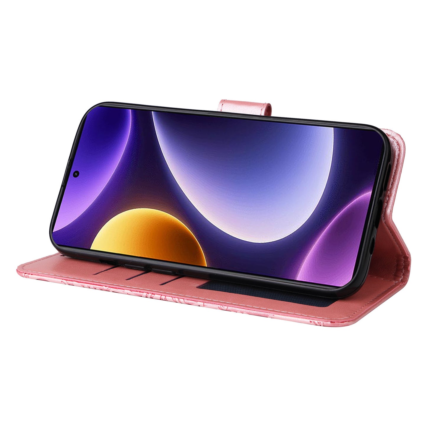 For Xiaomi Redmi Note 12 Turbo / Poco F5 5G Phone Case PU Leather Wallet Imprinted Sunflower Phone Stand Cover