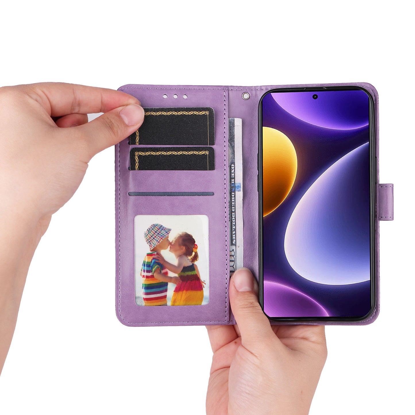 For Xiaomi Redmi Note 12 Turbo / Poco F5 5G Phone Case PU Leather Wallet Imprinted Sunflower Phone Stand Cover