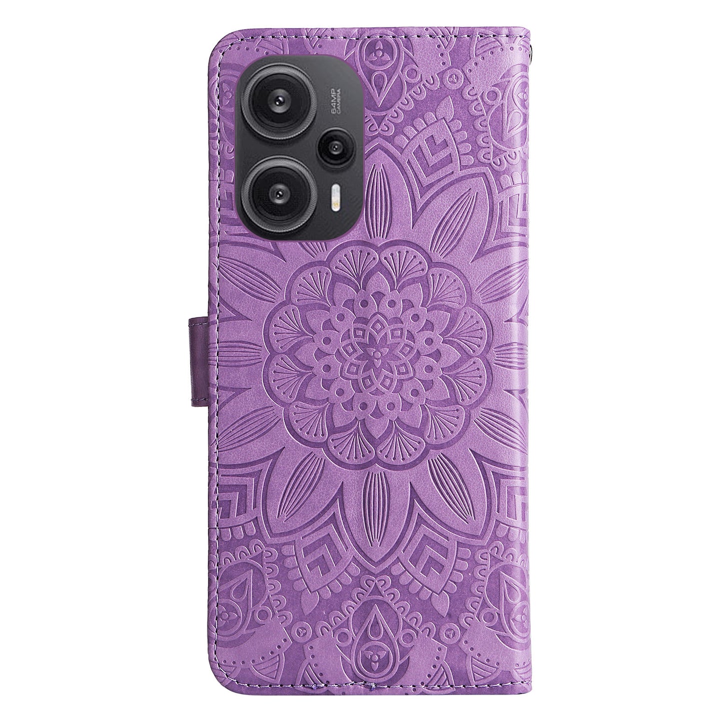 For Xiaomi Redmi Note 12 Turbo / Poco F5 5G Phone Case PU Leather Wallet Imprinted Sunflower Phone Stand Cover