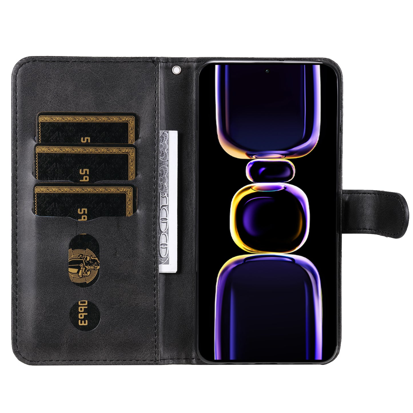 For Xiaomi Redmi K60 Pro 5G / K60 5G / Poco F5 Pro 5G Phone Case Stand Shell Calf Texture Zipper Pocket Wallet Cover