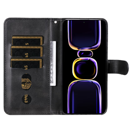 For Xiaomi Redmi K60 Pro 5G / K60 5G / Poco F5 Pro 5G Phone Case Stand Shell Calf Texture Zipper Pocket Wallet Cover