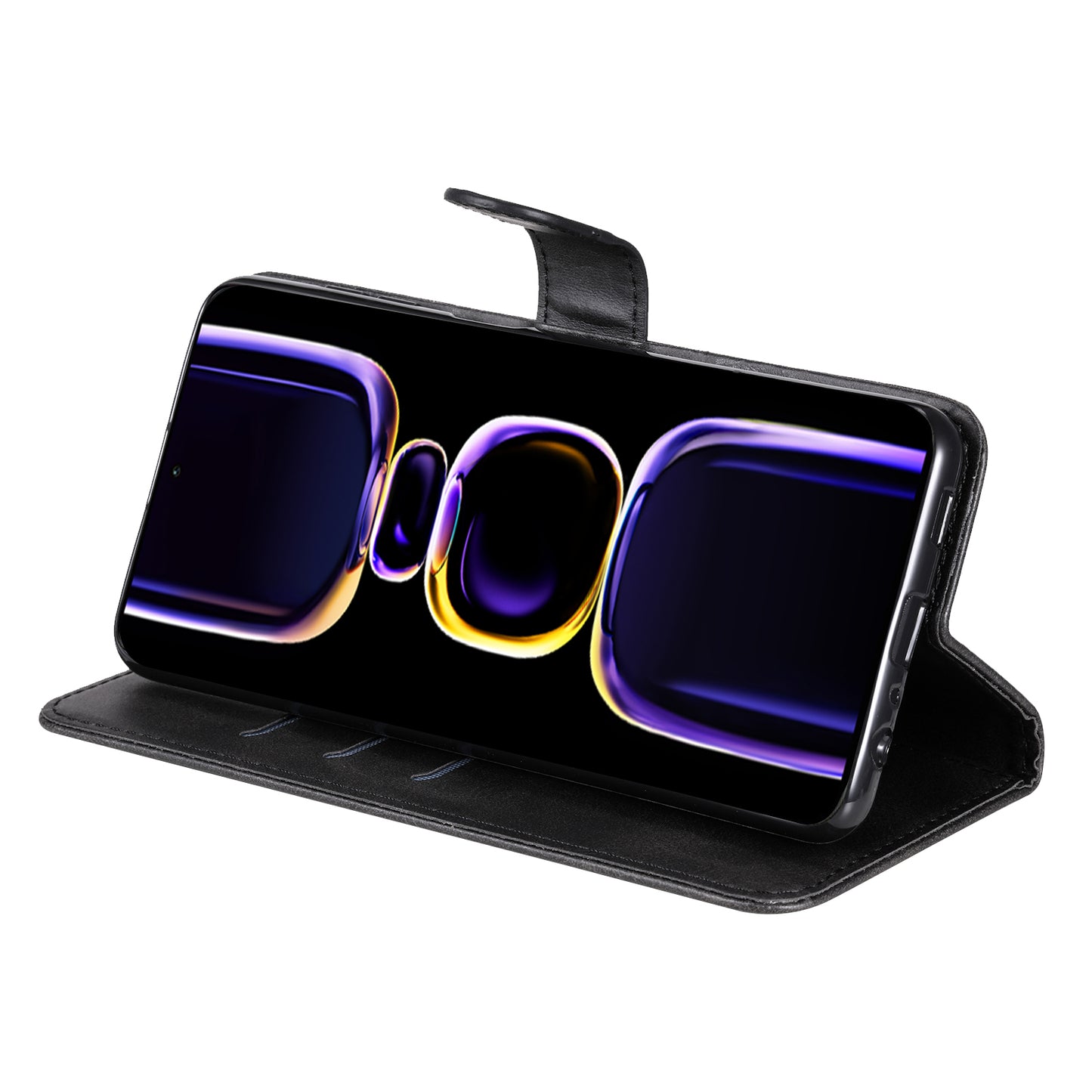 For Xiaomi Redmi K60 Pro 5G / K60 5G / Poco F5 Pro 5G Phone Case Stand Shell Calf Texture Zipper Pocket Wallet Cover