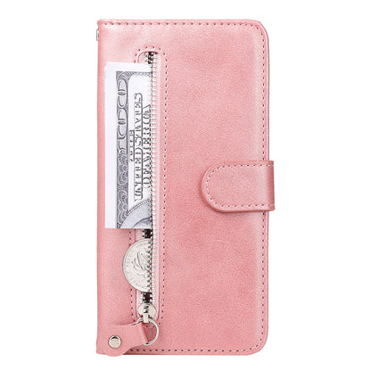 For Xiaomi Redmi K60 Pro 5G / K60 5G / Poco F5 Pro 5G Phone Case Stand Shell Calf Texture Zipper Pocket Wallet Cover