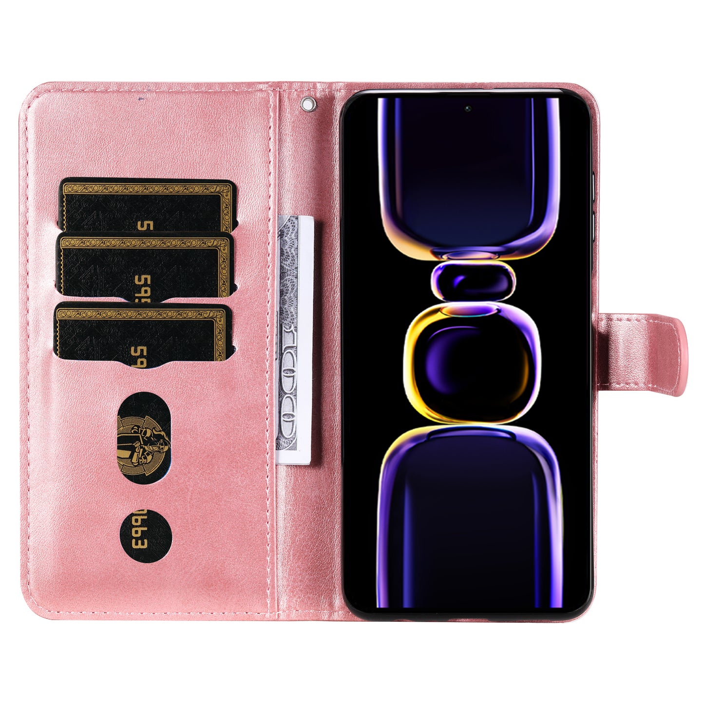 For Xiaomi Redmi K60 Pro 5G / K60 5G / Poco F5 Pro 5G Phone Case Stand Shell Calf Texture Zipper Pocket Wallet Cover