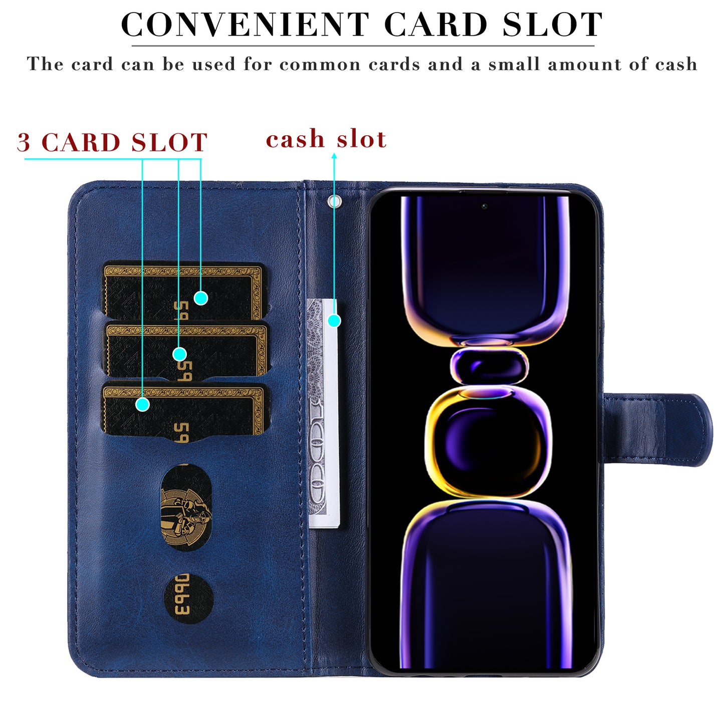 For Xiaomi Redmi K60 Pro 5G / K60 5G / Poco F5 Pro 5G Phone Case Stand Shell Calf Texture Zipper Pocket Wallet Cover