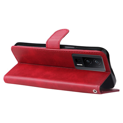 For Xiaomi Redmi K60 Pro 5G / K60 5G / Poco F5 Pro 5G Phone Case Stand Shell Calf Texture Zipper Pocket Wallet Cover