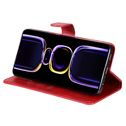 For Xiaomi Redmi K60 Pro 5G / K60 5G / Poco F5 Pro 5G Phone Case Stand Shell Calf Texture Zipper Pocket Wallet Cover