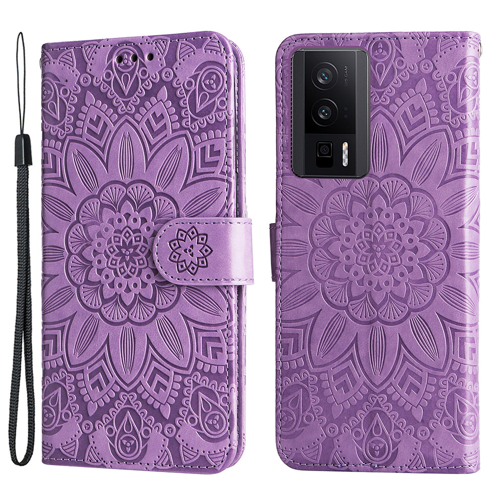 For Xiaomi Redmi K60 Pro 5G / K60 5G / Poco F5 Pro 5G Imprinted Phone Stand Cover Leather Wallet Case