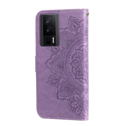 For Xiaomi Poco F5 Pro 5G / Redmi K60 Pro 5G / K60 5G Imprinted Flower Leather Case Stand Wallet Shockproof Phone Cover