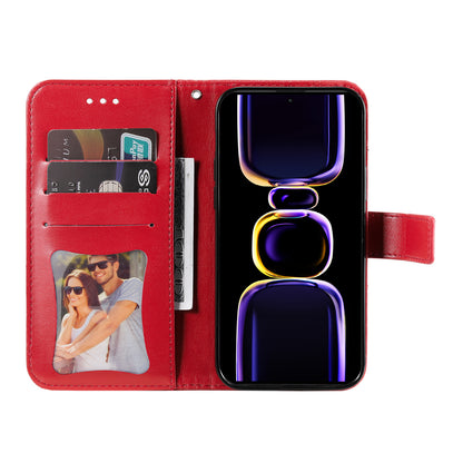 For Xiaomi Poco F5 Pro 5G / Redmi K60 Pro 5G / K60 5G Imprinted Flower Leather Case Stand Wallet Shockproof Phone Cover