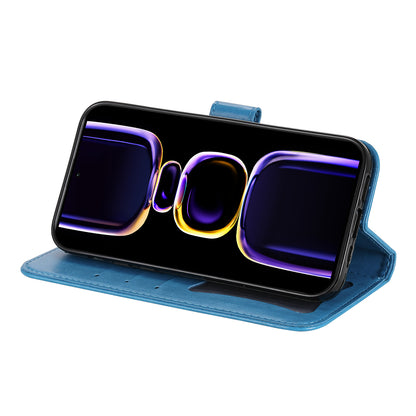 For Xiaomi Poco F5 Pro 5G / Redmi K60 Pro 5G / K60 5G Imprinted Flower Leather Case Stand Wallet Shockproof Phone Cover